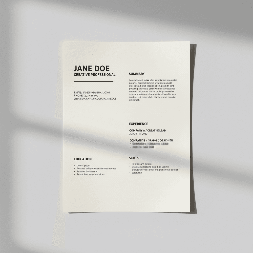 Professional resume formatting with clean layout