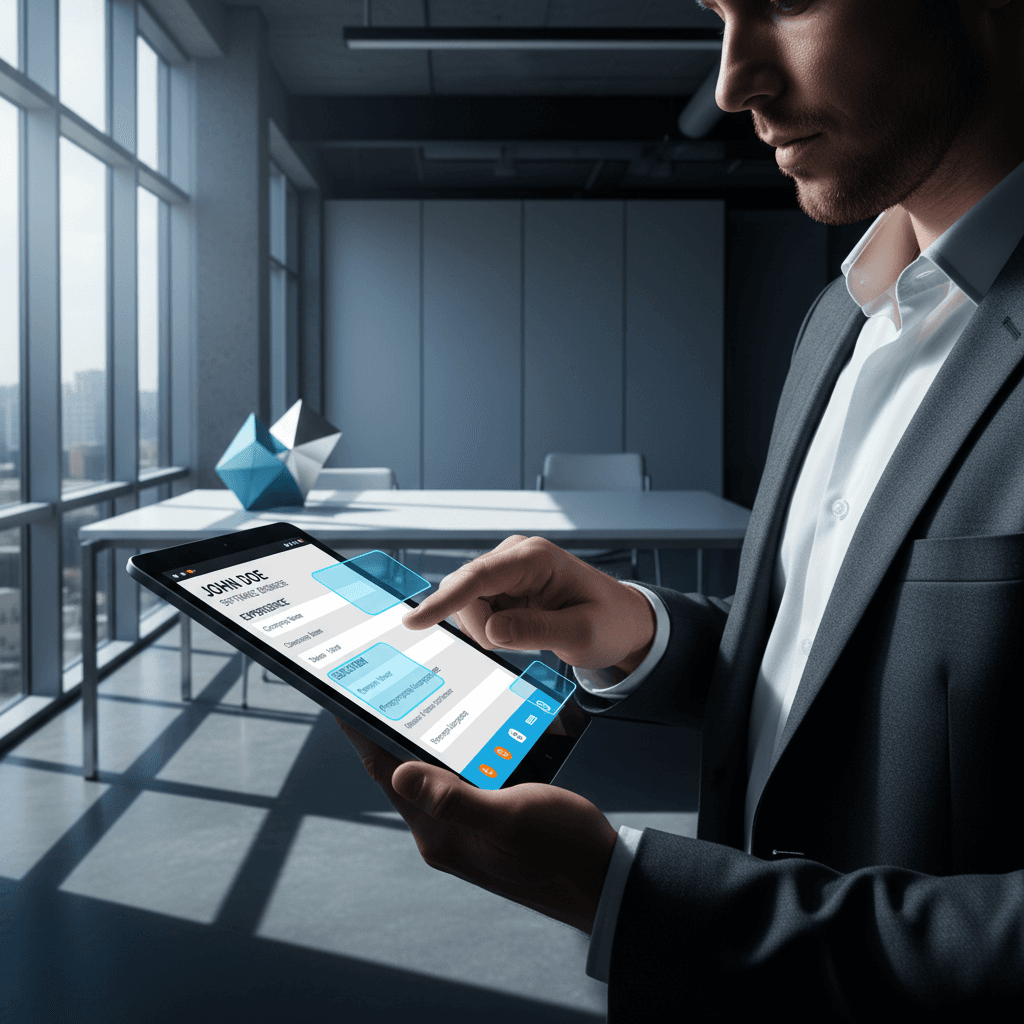 Resume customization on tablet interface