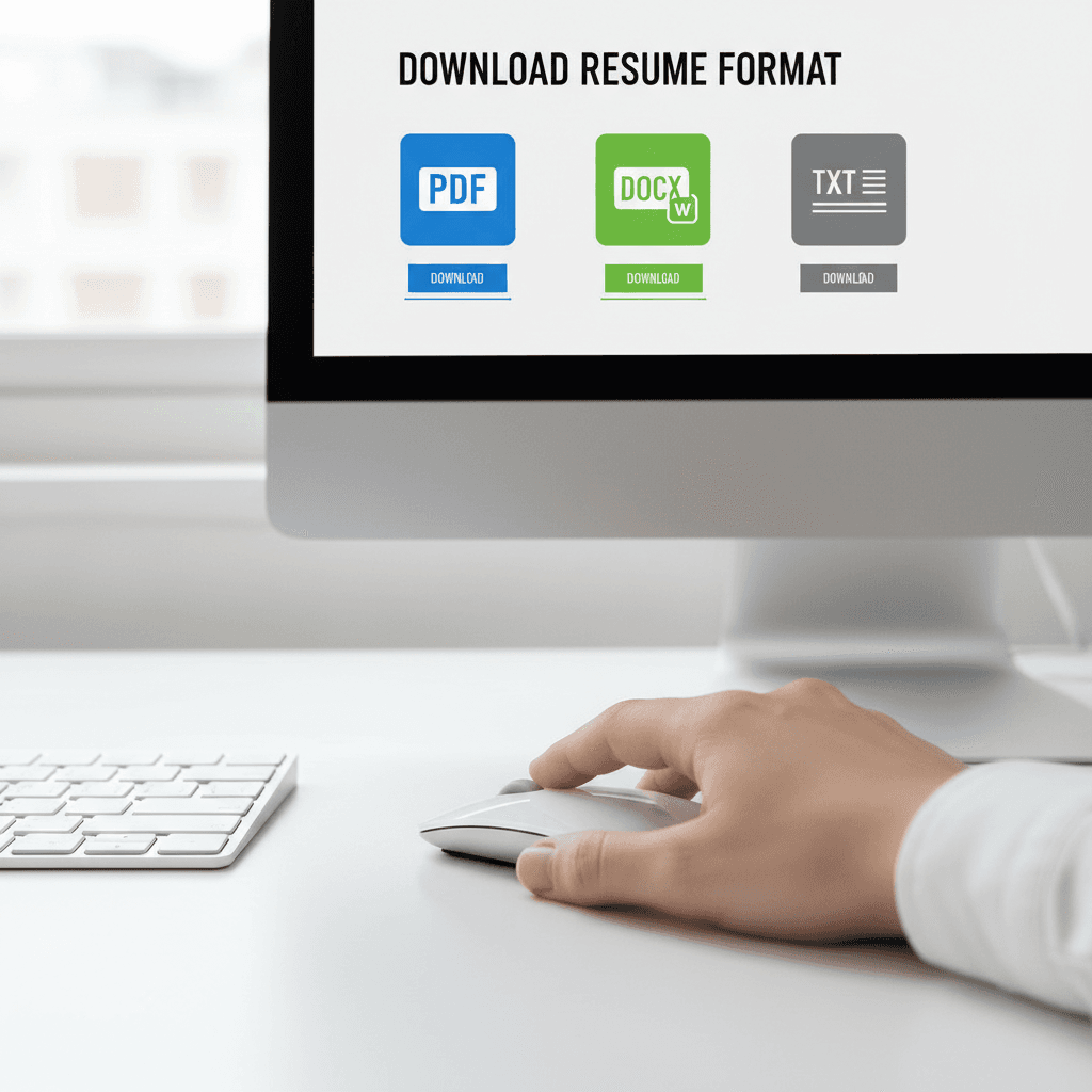 Resume download options and file formats